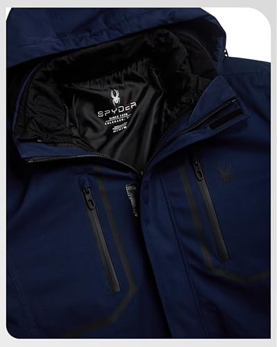 Image of Spyder Mens Ski Jacket - 3-in-1 System Snow Waterproof Winter Jackets for Men - Mens Snowboard Jacket with Detachable Hood