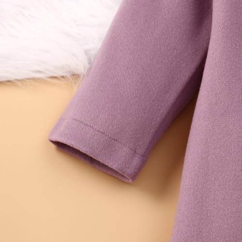 Toddler Baby Girl Dress Coat Long Sleeve Solid Color Clothes Jacket Fall Winter Outfit4