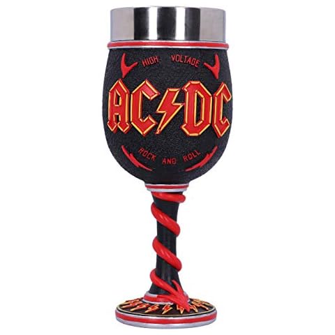 Nemesis Now AC/DC High Voltage Rock and Roll Kelch Beleuchtung Hörner Weinglas Cover