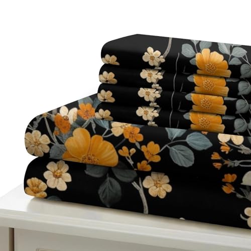 Parure de lit fleurs 200x200cm en microfibre 3D au rendu visuel exceptionnel - 6