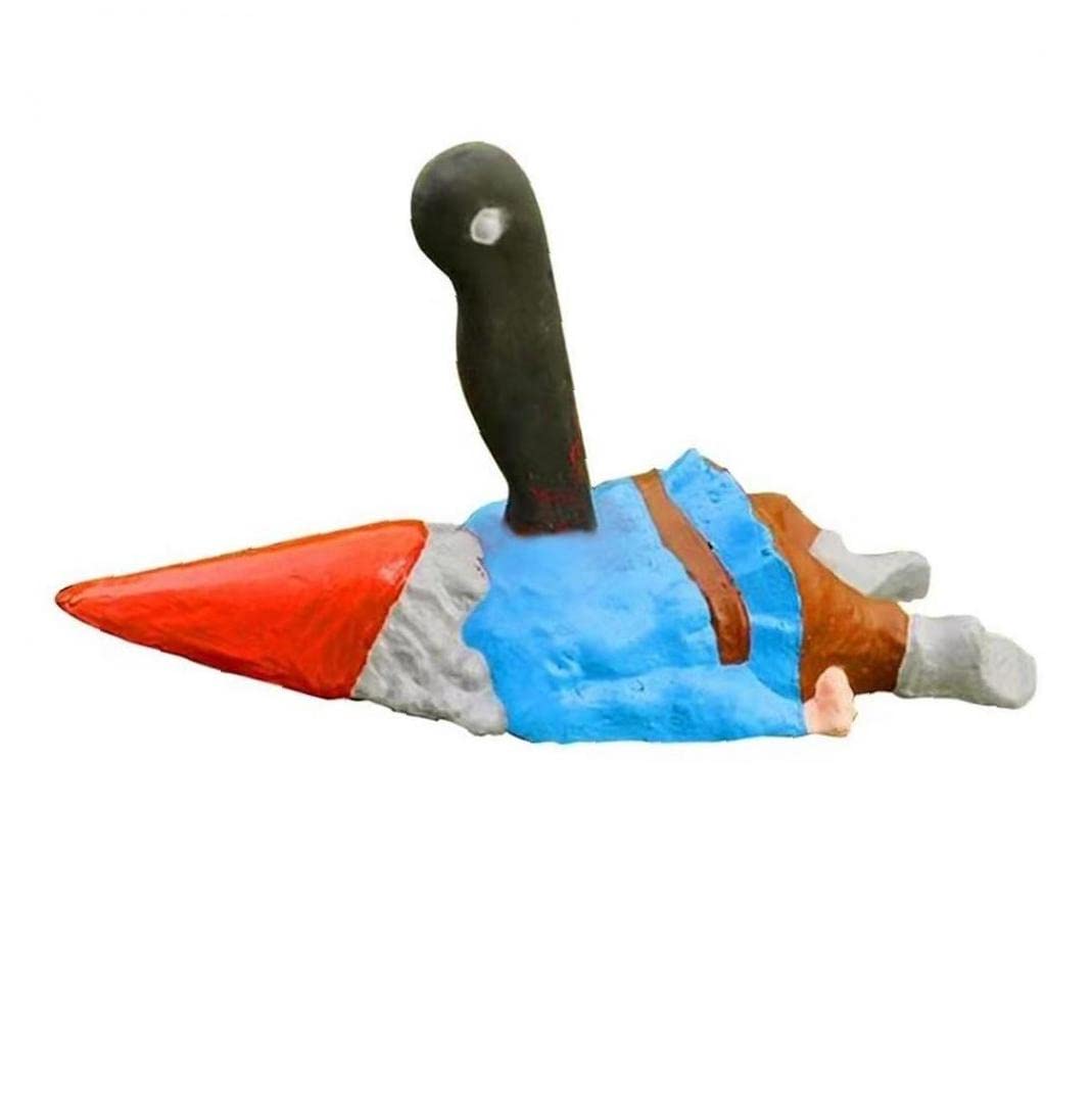Pinicecore Resin Zombie Dwarf Gnome Statue Attractive Non-Fading Dwarf Zombie Sculpture Ornament Decoration For