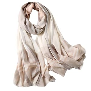 DEBAIJIA Femmes Echarpe Soie Sensation Dame Foulard Léger Châles Wraps Neckerchief