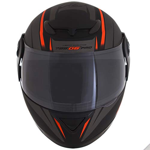 Pro Tork Capacete Evolution G6 Pro Neon Fosco 58 Preto/Vermelho