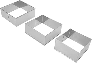 BIUDECO 3pcs Buscuit Cutter Square Dough Cookies Cutter Square Cookie Cutter Biscuit Wedding Cookie Mini Candy Doughnut Mo...