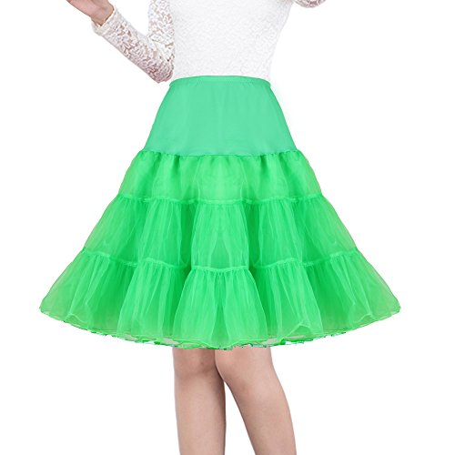 Shimaly Women's 50s Vintage Petticoat 26" Crinoline Rockabilly Tutu Skirt Slip S-3XL