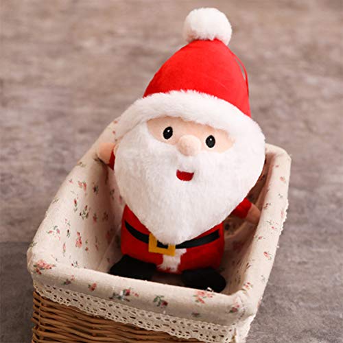 Image of Tickles Santa Claus with V Shape Beard Look Soft Stuffed Plush Toy Christmas Decoration for Kids Boys & Girls (Size: 15 cm Color: Red)