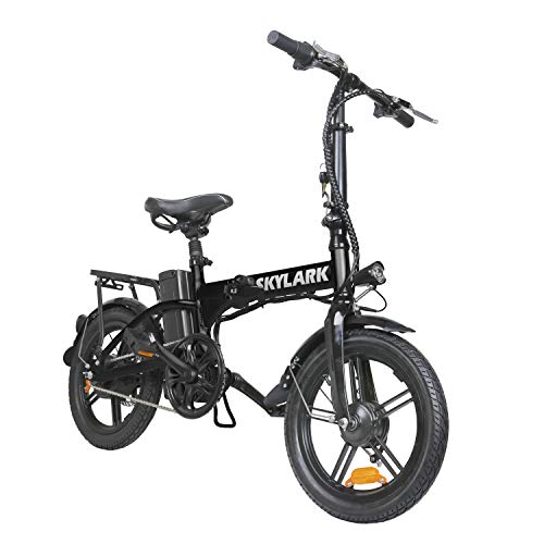 Nakto 16" Folding Electric Bicycle Lightweight and Aluminum Folding EBike,Electric Bicycles for Adults