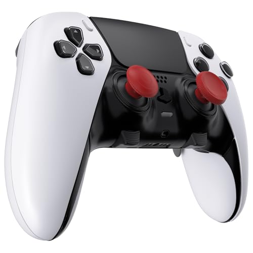 Image of eXtremeRate ThumbsGear Interchangeable Thumbsticks for PS5 Edge Controller, Replacement Carmine Red Analog Thumb Sticks Caps for PS5 Edge Controller - 4 Heights 3 Surfaces Grips - NO Thumbstick Base