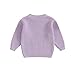 Toddler Girl 3rd Birthday Outfit Long Sleeve Knitted Pullover Top Fall Winter Embroidery Three Sweaters (Purple, 2-3 Years)