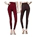Produktbild Yulaixuan Womens 2 Pairs Thermo-blickdichte Strumpfhose Winter Fleece Gefütterte Strumpfhose Dicke, hohe Taille Warme Hose Fußlose, Nahtlose Leggings (Weinrot und Kaffee, Freie Größe)