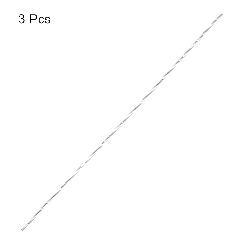 Miniatura 331 de uxcell Varilla redonda sólida de acero inoxidable 304 de 0.197 in x 5.906 in para manualidades de bricolaje - 10 piezas