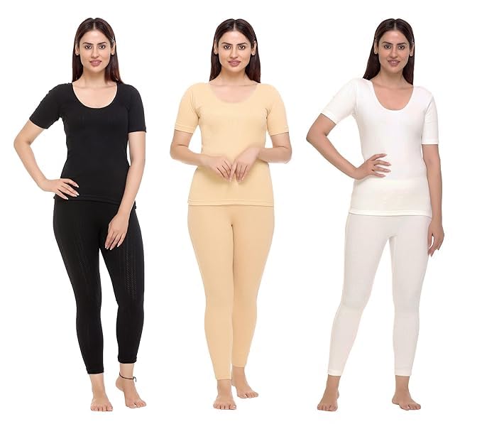 Women Winter Thermal Round Neck Half Sleeve Top (505WCT Pack of 3)-image-49
