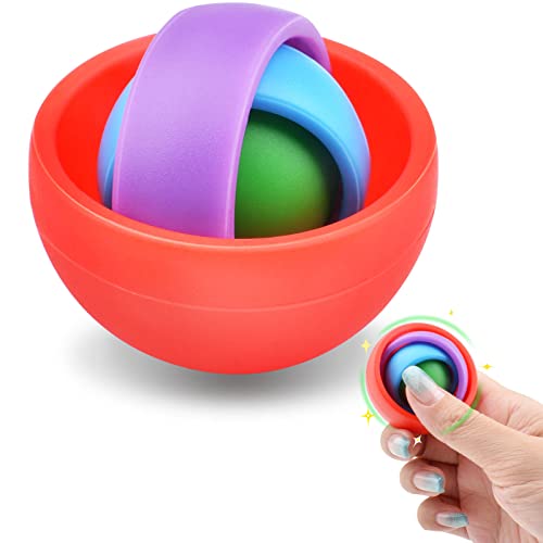 Image of Fidget Toy for Adults, Colorful Sensory Toys for Teens 8-12, Easter Basket Stuffers Gift Ideas for Boys Girls Teens Kids, ADHD Autism Quiet Stress Relief Finger Toy Hand Fidget Spinner