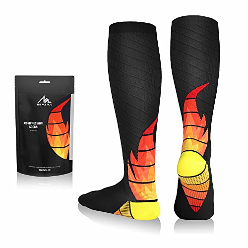 Image of NEWZILL Medical Compression Socks for Women & Men, 20-30 mmHg Knee-High Support for Circulation, All-Day Comfort for Work Travel Running Cycling and Fitness