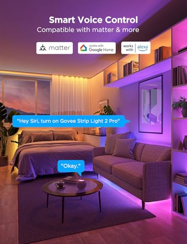 Govee RGBIC LED Strip Light 2 Pro with Matter, 5m WiFi LED Strip Lights for Bedroom, Party, TV and Gaming, Compatible with Alexa and Google Assistant - Image 5