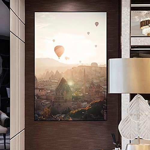 Toile Montgolfière Paysage pour Sublimer un Mur Vide - Art Moderne 60x80