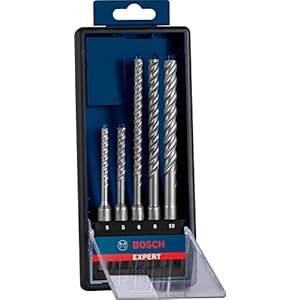 Bosch 5x EXPERT SDS plus-7X hamerboorset (voor Zachte steen, Harde steen, Ø 5-10 mm, Professional Accessoires Boorhamer)