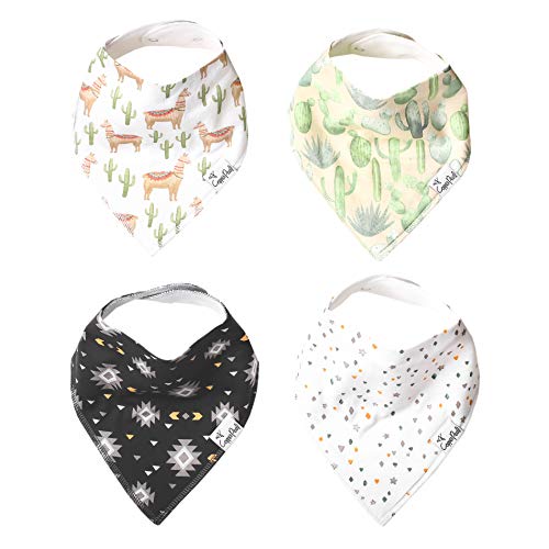 Baby Bandana Drool Bibs for Drooling and Teething 4 Pack Gift Set â€œCuscoâ€ by Copper Pearl