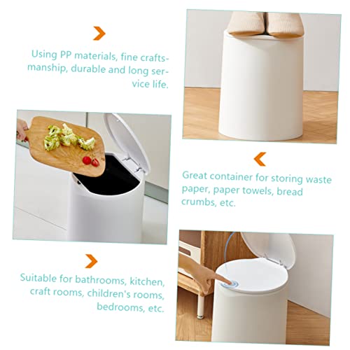 Caneca de basura rectangular de plástico con tapa, 1 ml miniatura 7