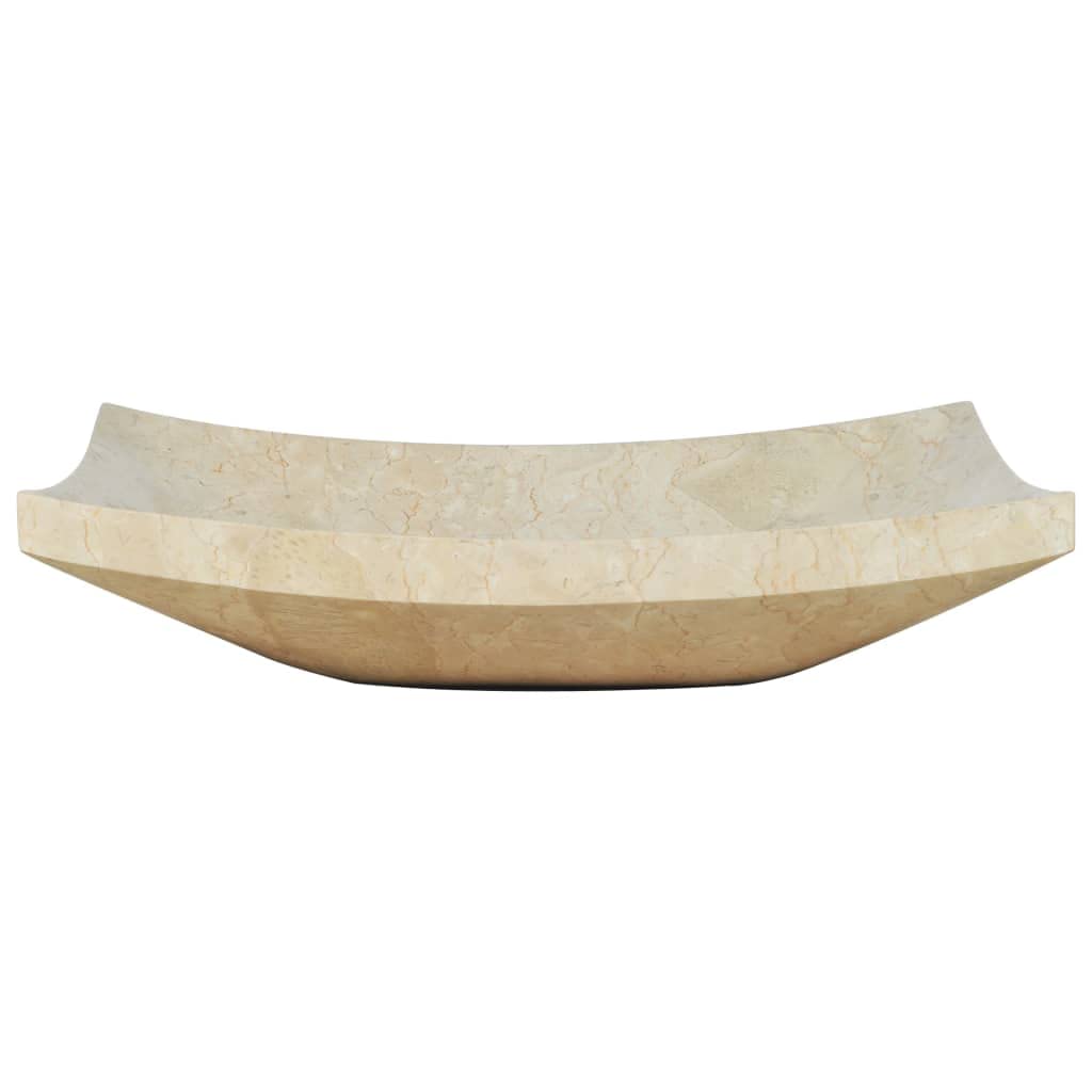 Lavabo de mármol 50 x 35 x 12 cm color crema