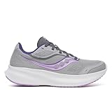 Saucony Women's Cohesion 18 Running Shoe, Fossil/Crocus, 9 W US