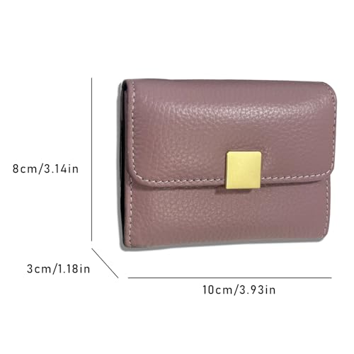 Small Wallet For Women Genuine Leather Accordion Wallet Mini Card Holder Organizer Mini Wallet Gift For Ladies Teen Girls Travel (light pink)2