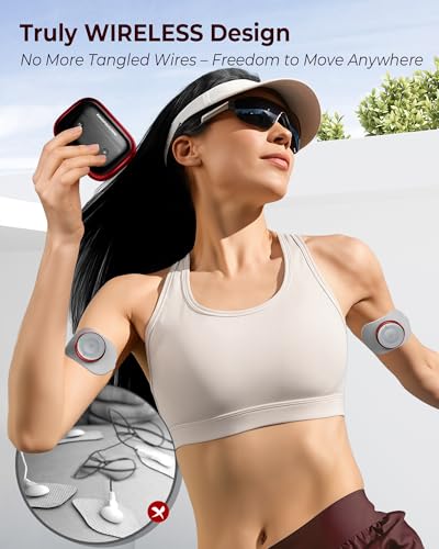 Image of Wireless TENS Unit Muscle Stimulator for Pain Relief Therapy, 2 Units Dual-Channel TENS Machine, 30 Intensities, Pocket-Sized TENS Device for Sciatica Back Pain, Charging Case, Model U13
