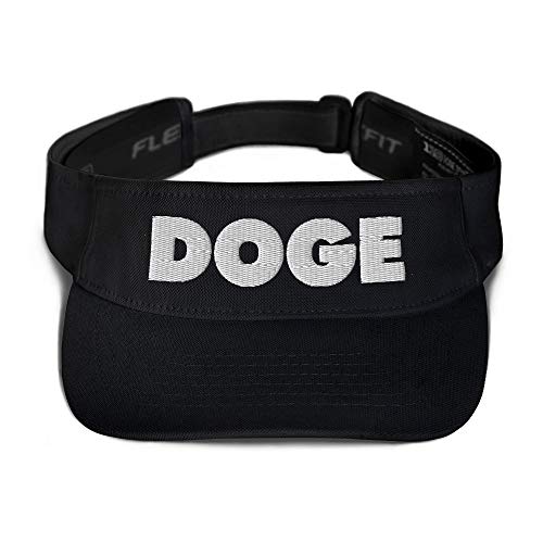 Hogue WS LLC Doge Hat (Embroidered Visor) Dogecoin Crypto Meme Black