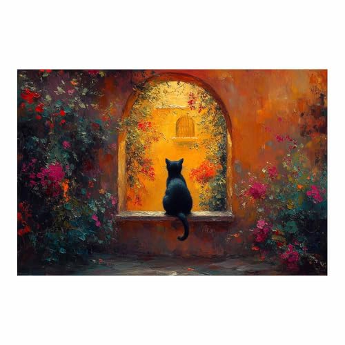 Toile murale animal d'art moderne grand format poster haut de gamme TERUEA orange