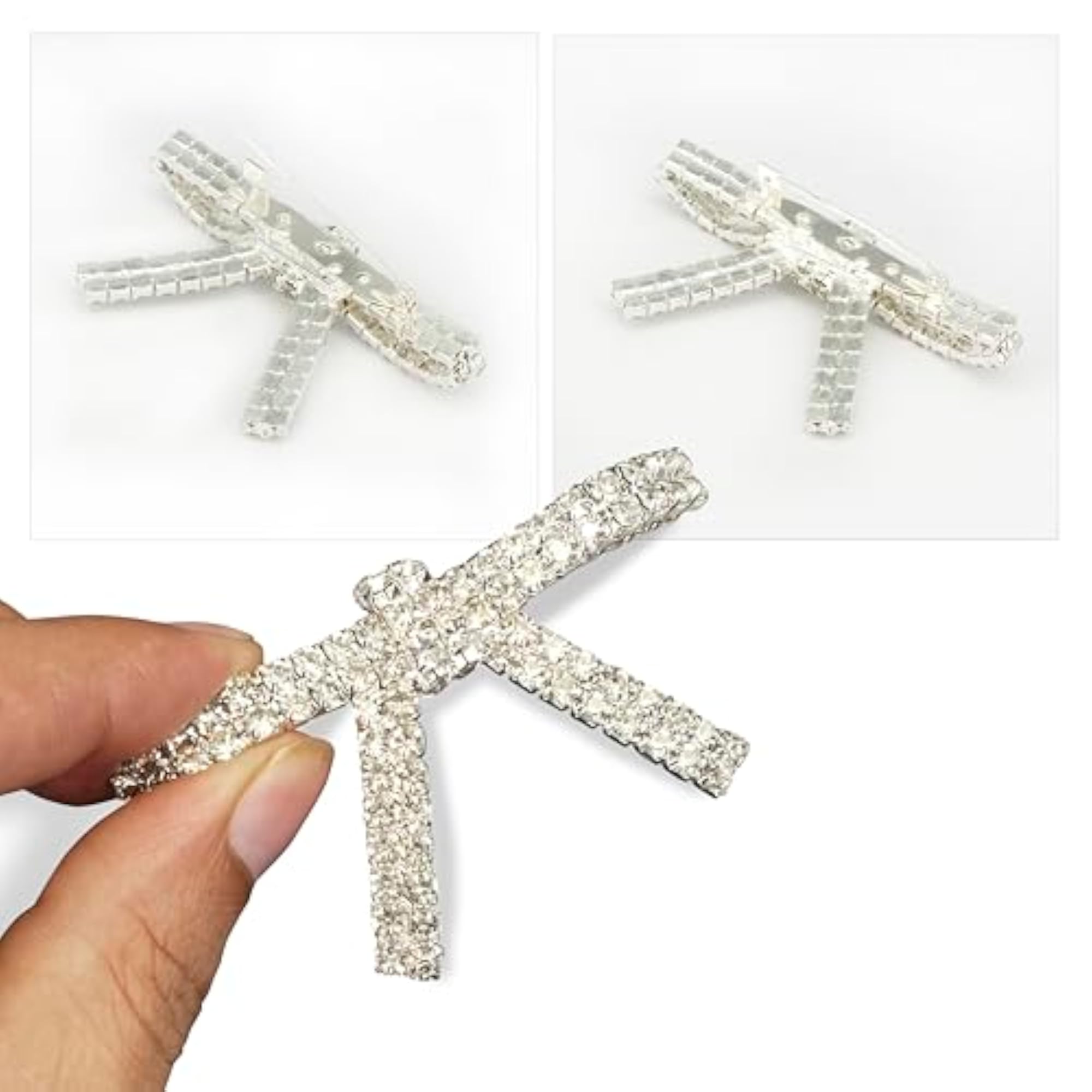 Crystal Rhinestone Bow Brooch for Clothing Decoration