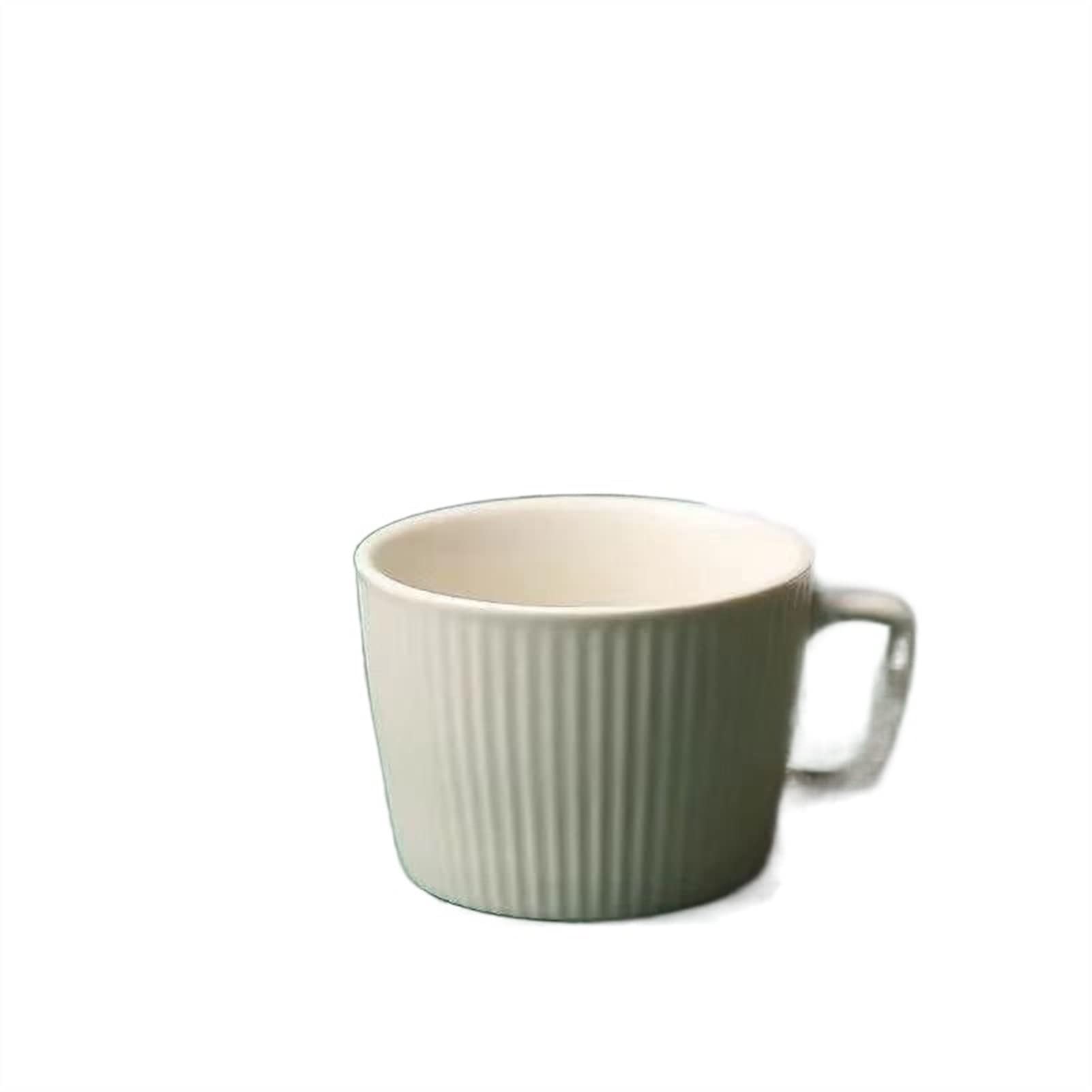 Europejski styl filiżanki do kawy, ceramiczny zestaw filiżanek do kawy i spodków, styl retro, wykwintna popołudniowa herbata, kubek na mleko śniadaniowe i zestaw spodków (pojedynczy biały kubek)