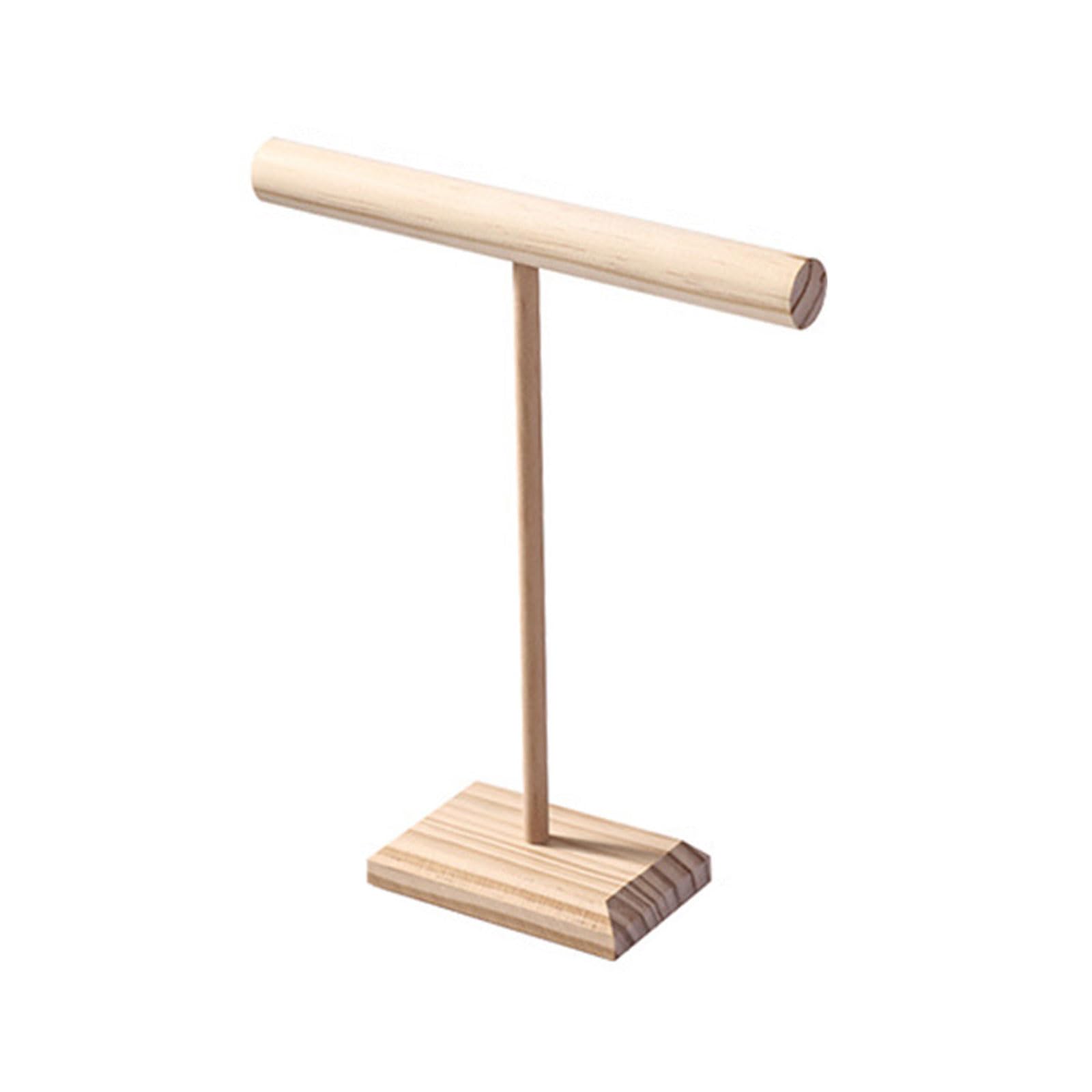 FGDTREE Spacious Wood Display Rack for Bangles and Bracelets Elegant Bangle Holder with Wooden Base Accessories Organiser Jewelry Display Stand