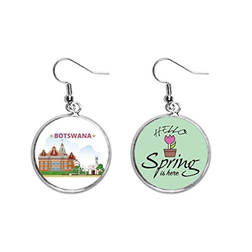Pendientes de Botswana colgante decorativo ligero para evitar dolor de orejas en primavera