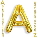 AULE 40 Inch Big Letter Balloon Gold A Large Foil Helium Alphabet Balloons A-Z for Birthday Anniversary Graduation New Year Party Decoration Supplies