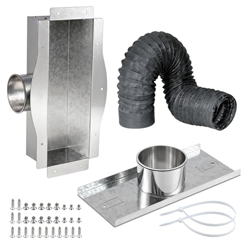 Under Cabinet 4 Toe Kick Ducting & Vent Cover Kit | Fits 4 Cabinet Cavity 4x10/4x12 & 6 Round Registers | Easy Install Sealed Airflow Mold Prevention Boost HVAC Efficiency & Cut Energy Costs