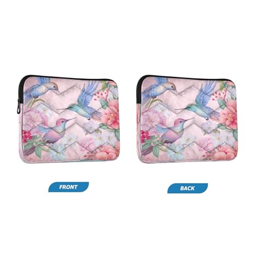 Funda para portátiles de 13-14 pulgadas con diseño de colibríes y flores miniatura 2