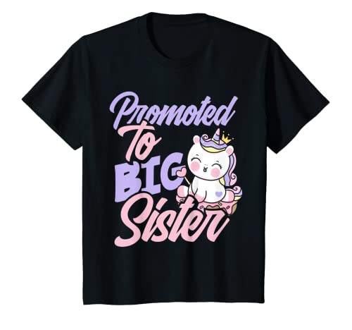 Niños Promocionado A Gran Hermana Linda Niñas Unicornio Hermana Grande Camiseta