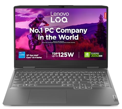 Image of Lenovo LOQ 12th Gen Intel Core i5-12450H 15.6 inch (39.6cm) FHD IPS 144Hz 350Nits Gaming Laptop (16GB /512GB SSD /Win 11 /NVIDIA RTX 3050 6GB /3 Month Game Pass /MSO21 /1Yr ADP Free /Grey /2.4Kg), 82XV00F5IN