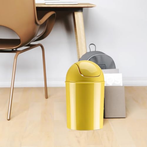Image of Umbra Mini Waste Can, 1-1 /2 Gallon with Swing Lid (Yellow)