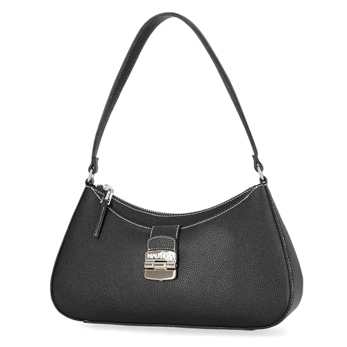 Image of Nautica Voyager Hobo Bag for Women, Vegan Leather Women's Purse, Large Shoulder Handbag with Zipper Closure
