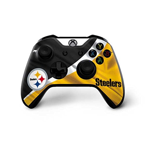 Skinit Decal Gaming Skin Compatible with Xbox One X Controller - Officially Licensed NFL Pittsburgh Steelers Design