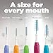 GUM Proxabrush Go-Betweens - Moderate - Interdental Brushes - Soft Bristled Dental Picks for Plaque Removal Health - Safe for Braces & Dental Devices, 10ct (Pack of 6)