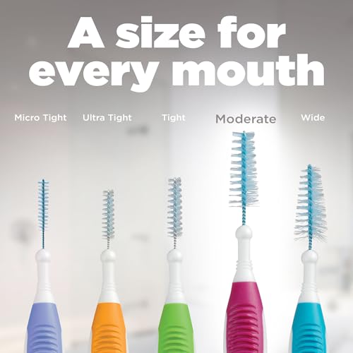 GUM Proxabrush Go-Betweens - Moderate - Interdental Brushes - Soft Bristled Dental Picks for Plaque Removal Health - Safe for Braces & Dental Devices, 10ct (Pack of 6) - Image 6