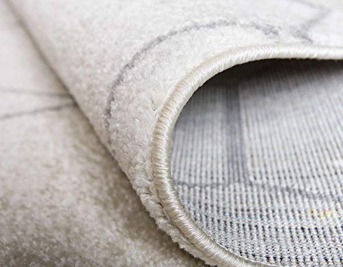 Unique Loom Trellis Frieze Collection Area Rug - Geometric (9' x 12' 2", Ivory/ Gray) by Unique Loom - Image 3