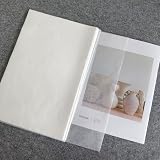 100 Sheets Bamboo Pulp Rice Paper, Thin Strong & Translucent, Wet-Strength Tissue Paper for Gel Printing, Mixed Media, Wet Media, Collage, Layering, Lampshades Material (8.66 x 13.4 in, White)