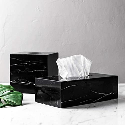 Haoktsb Decorative Tissue Box Tissue Box Cover Marble Tissue Box Holder Rectangular Desktop Storage Box For Home Living Room Office Paper Box Handmade Decoration Tissue Box Holder Tissue Box #TOP2
