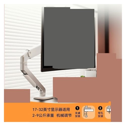 Bras de support pour écran PC réglable noir charge 9kg fixation table
