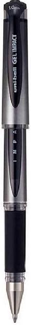 Uni Ball Black Capped (UM-153S) Gel Impact Rollerball Pen Ball Point Pens Broad 1mm Tip Nib 0.6mm Line Width Ink (Pack Of 1)
