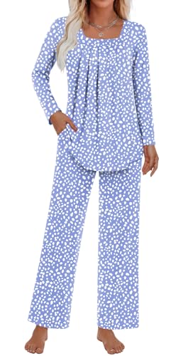 LONGYUAN Women's Pajamas Sets 2 Piece Lounge Pjs Long Sleeve Sleepwear Soft 2025 Fall Winter2