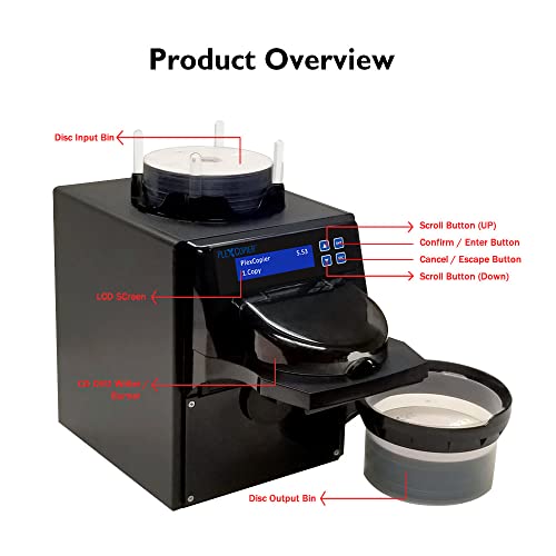 PlexCopier PCX-1 MiniLoader 1 Target DVD CD Automated Duplicator with 1TB Hard Drive